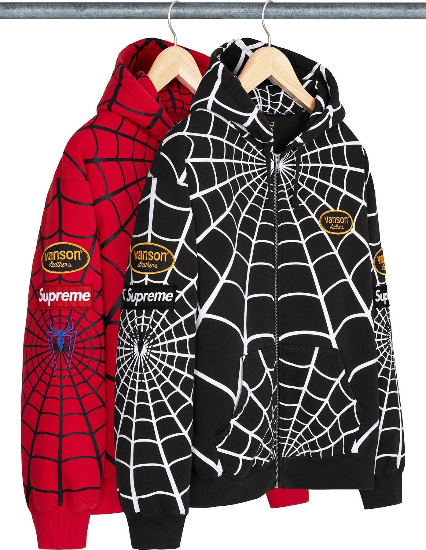 Supreme®/Vanson Leathers® Spider-Man Zip Up Hooded Sweatshirt
